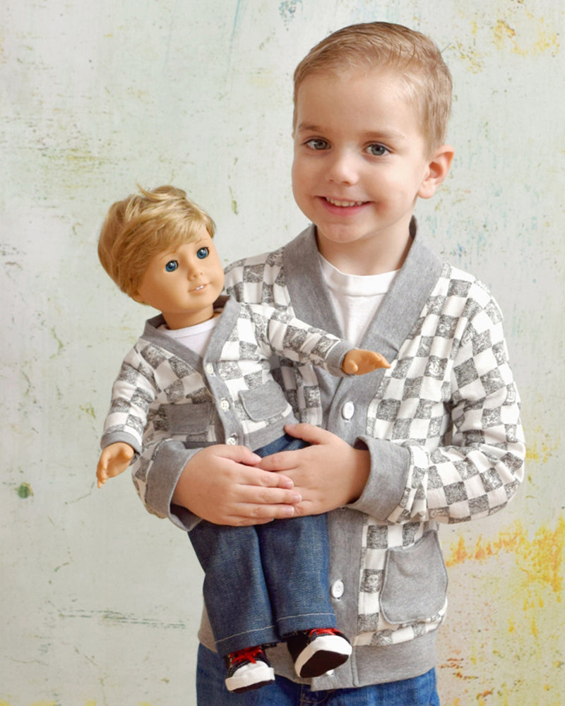 Elijah's Cardigan & Ryker's Pants for Dolls