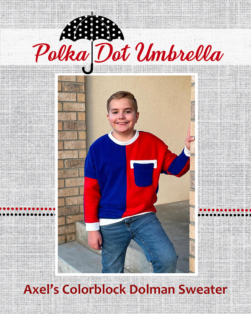 Axel's Colorblock Dolman Sweater for Kids – Polka Dot Umbrella