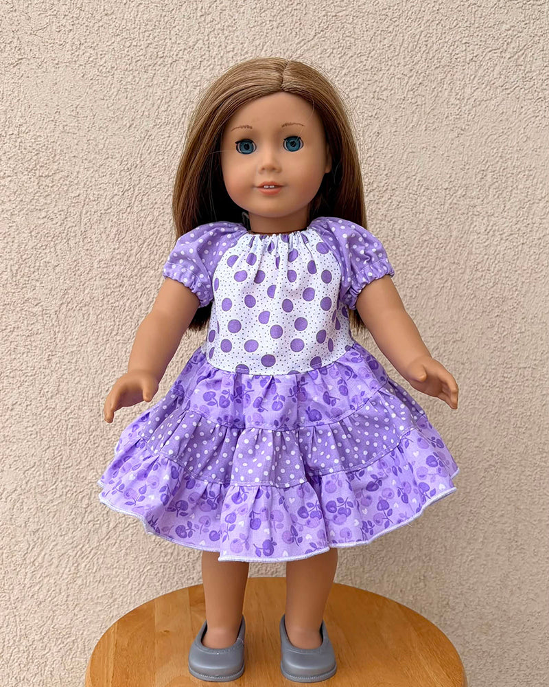 Paige's Tiered Peasant Dress for Dolls