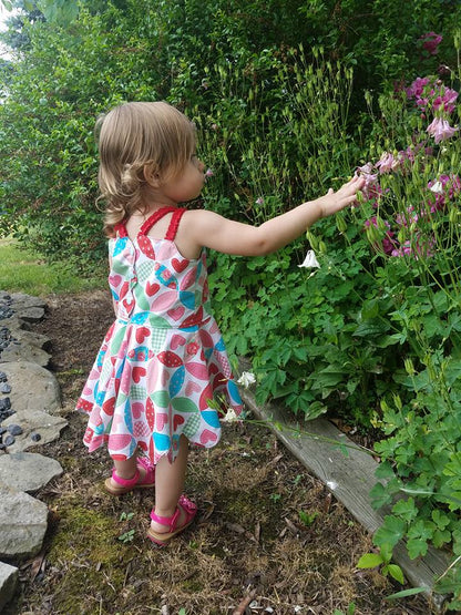 Nina's Reversible Scalloped Top/Dress for Kids