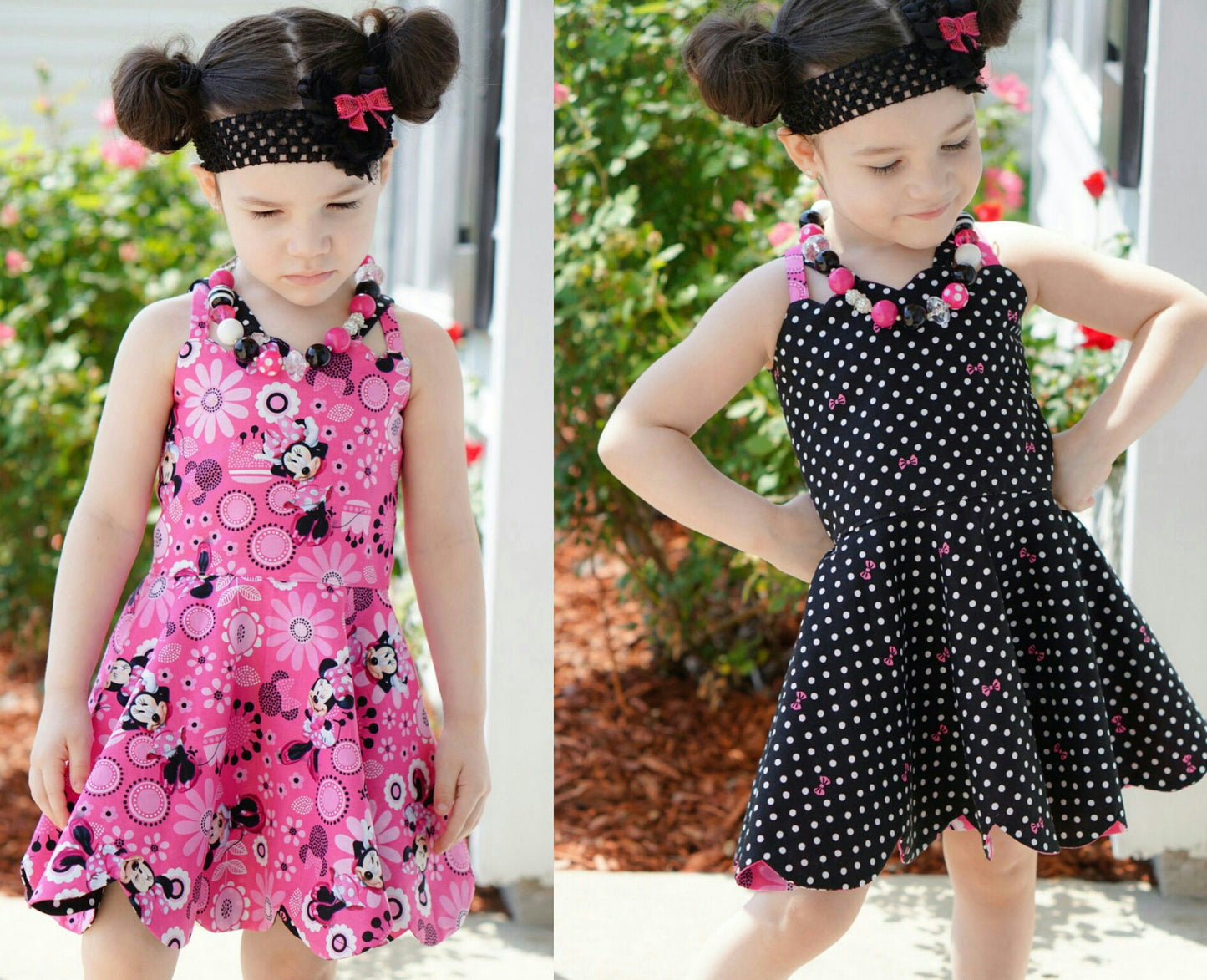 Nina's Reversible Scalloped Top/Dress for Kids