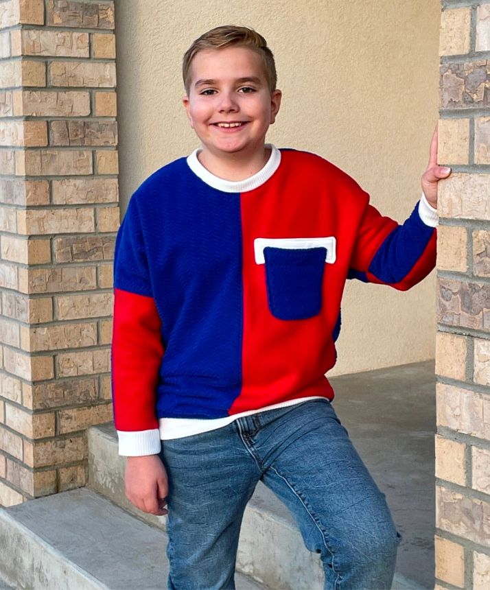 Axel's Colorblock Dolman Sweater for Kids