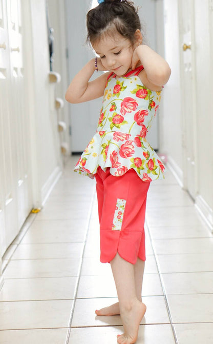 Nina's Reversible Scalloped Top/Dress for Kids