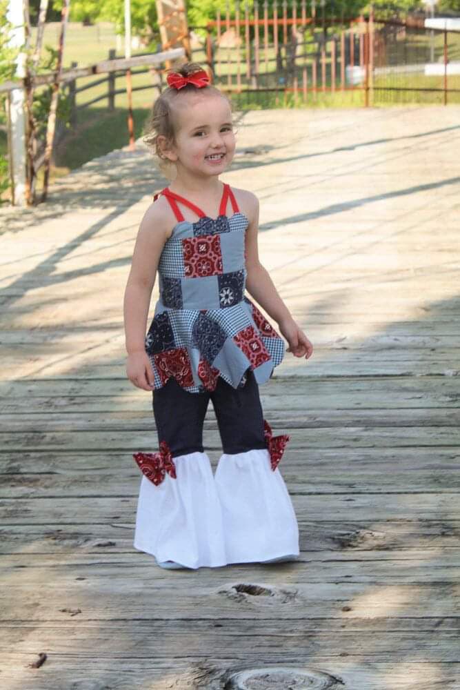 Nina's Reversible Scalloped Top/Dress for Kids