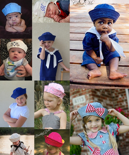 Sawyer's Sailor Hat Sizes Newborn to Adult