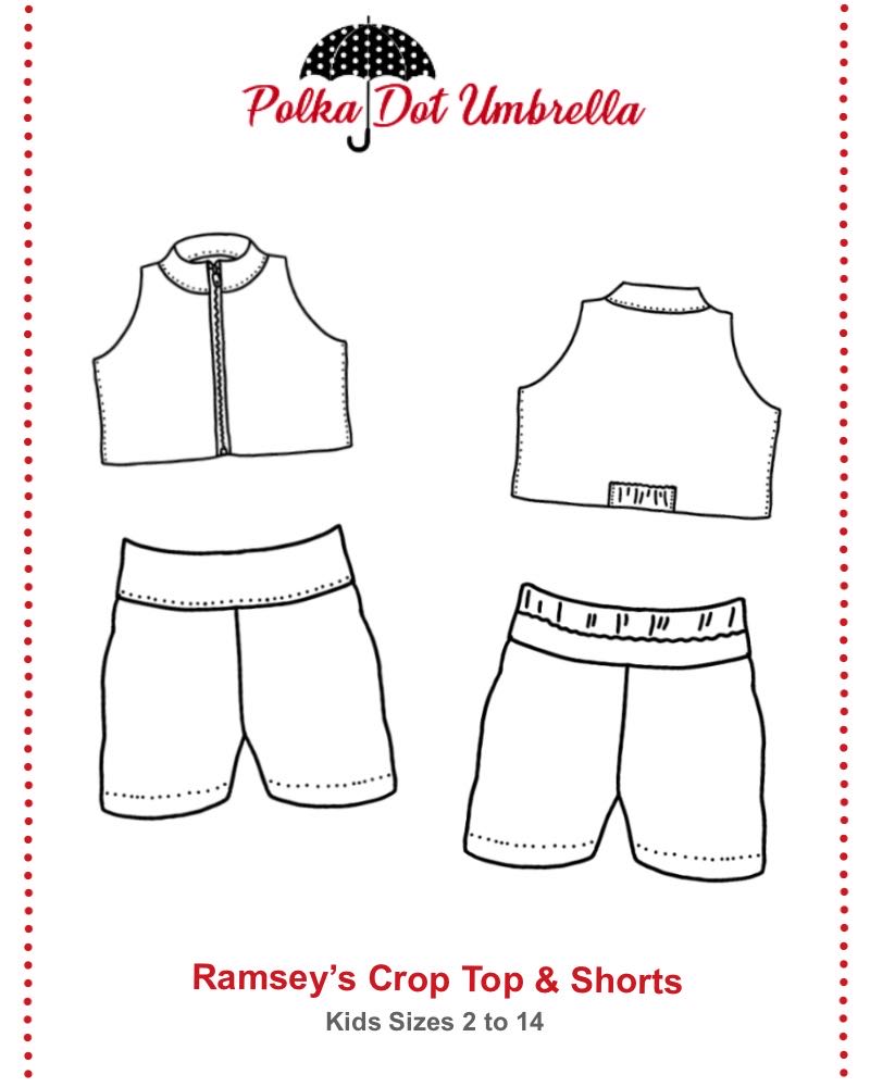 Ramsey's Crop Top & Shorts Set for Kids