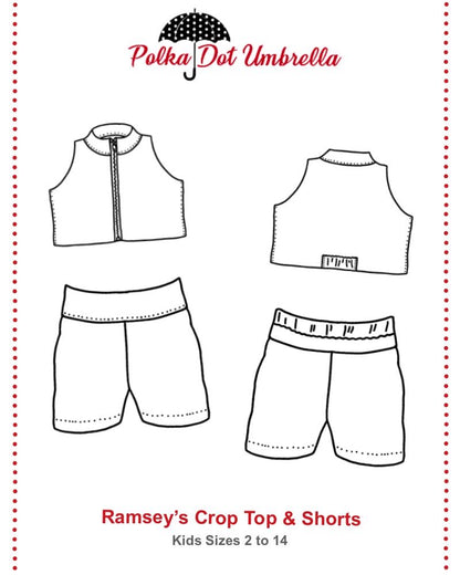Ramsey's Crop Top & Shorts Set for Kids