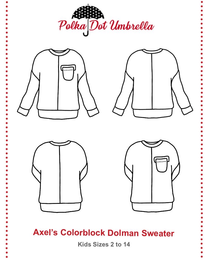 Axel's Colorblock Dolman Sweater for Kids