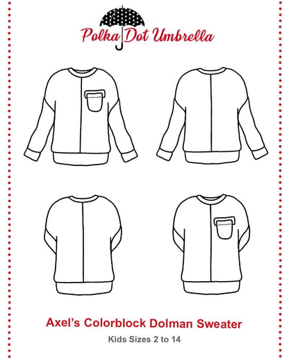 Axel's Colorblock Dolman Sweater for Kids
