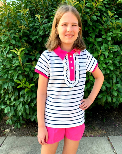 Brandi's Ruffled Polo Shirt for Kids