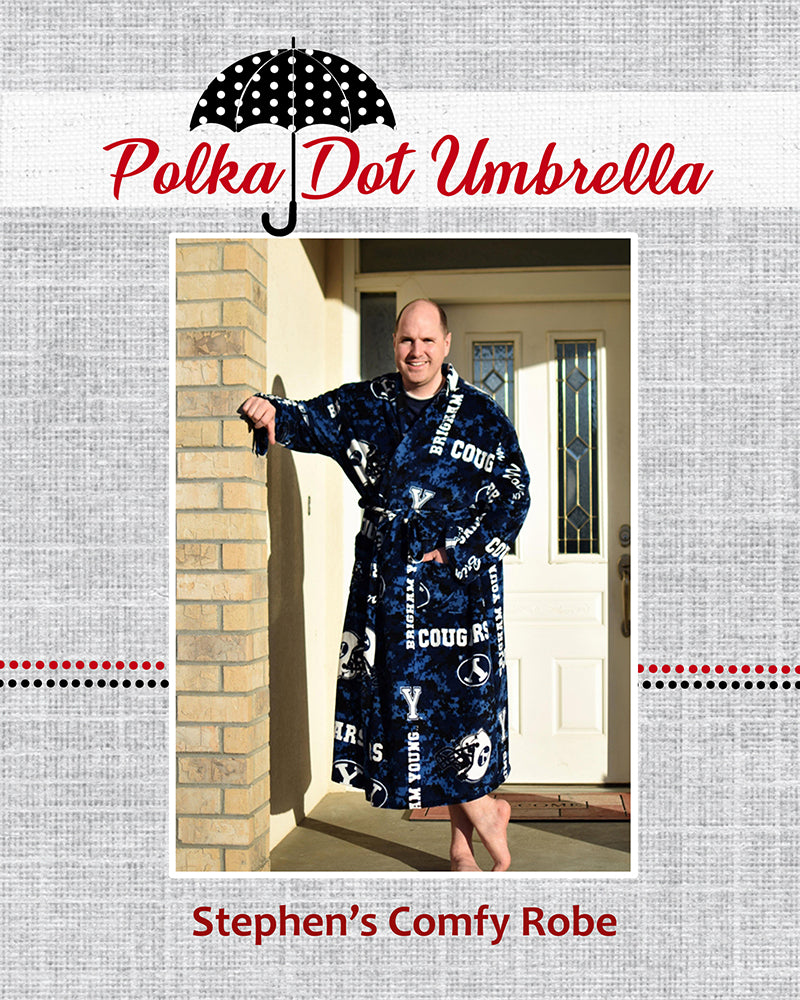 Stephen's Comfy Robe for Adults – Polka Dot Umbrella