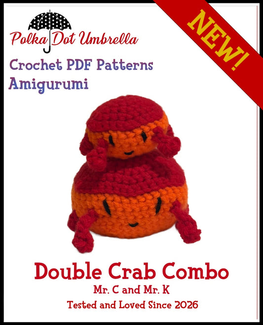 Double Crab Combo: Mr. C and Mr. K Amigurumi Crochet Pattern