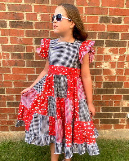 Ashley's Patchwork Dress for Kids