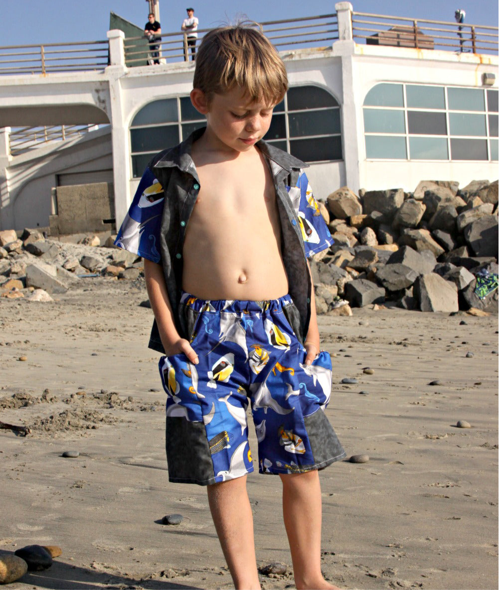 Quade's Bubble-Pocket Shorts for Kids