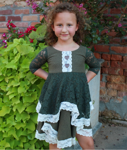 Galadriel's Lace-Trim Dress for Kids