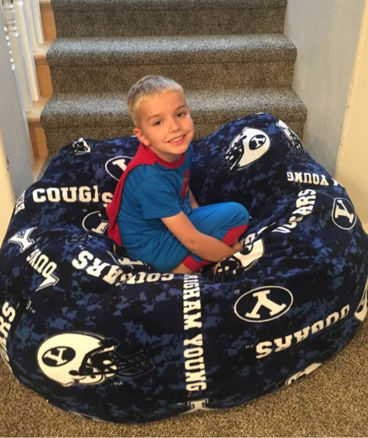 Caden's Storage Beanbag in Sizes Small, Medium, Large, and Jumbo