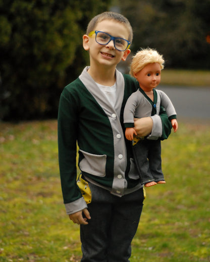 Elijah's Cardigan & Ryker's Pants for Dolls