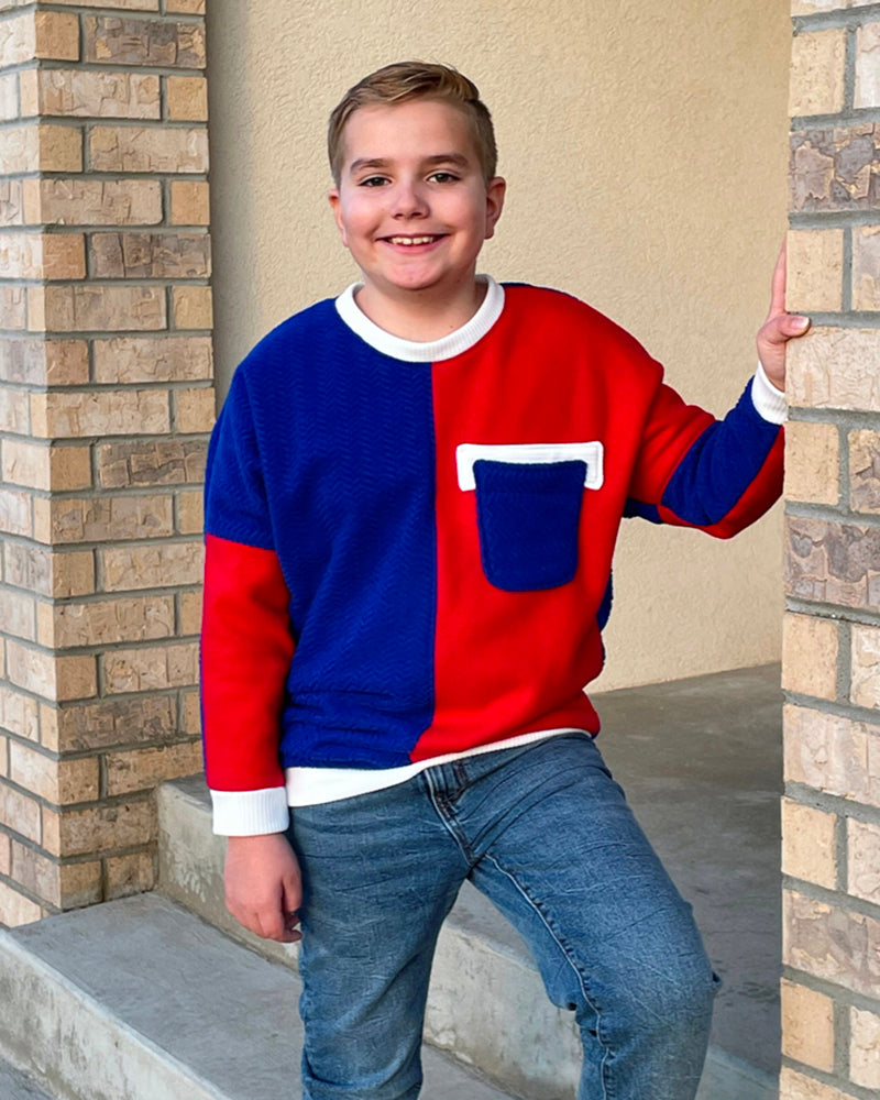 Axel's Colorblock Dolman Sweater for Kids