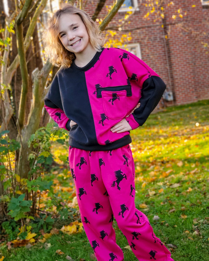 Axel's Colorblock Dolman Sweater for Kids – Polka Dot Umbrella