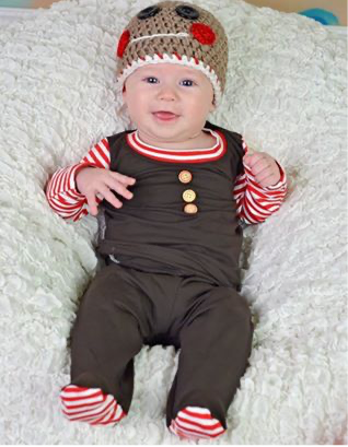 David's Knit Shirt & Footed Pants Set for Babies