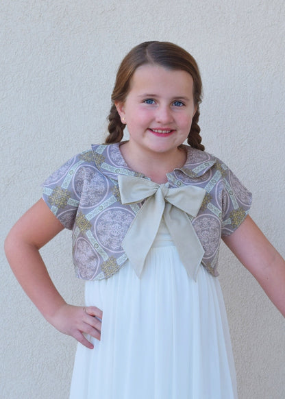 Karlene's Bow, Button, or Simple Shrug for Kids