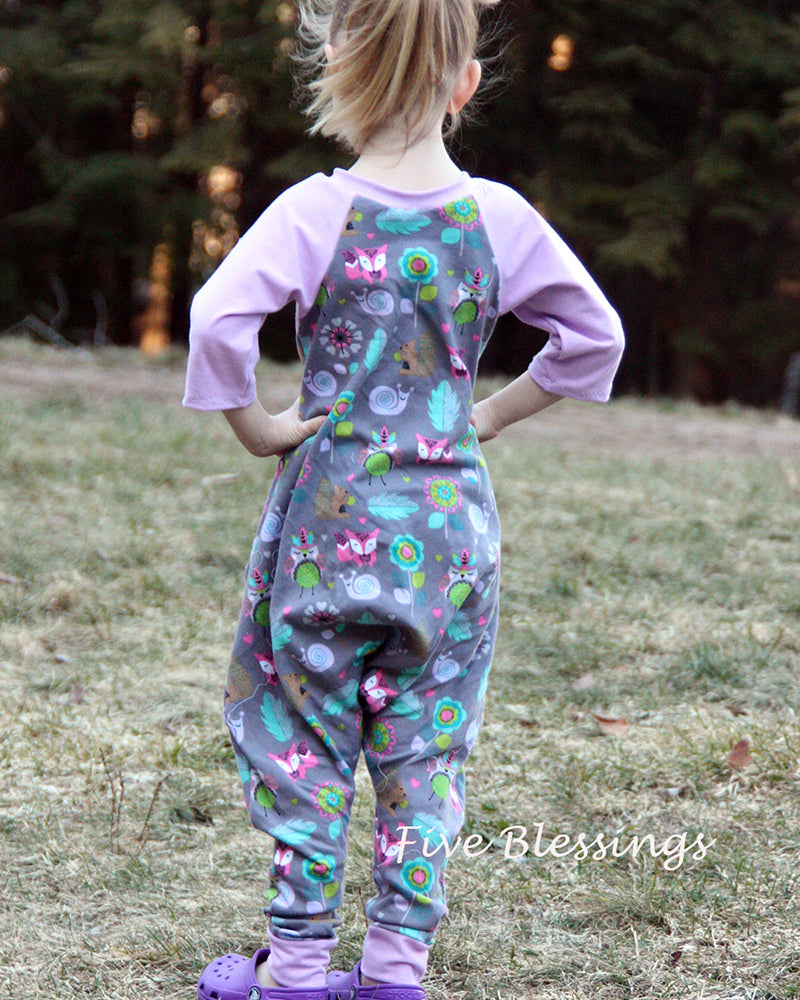 Mason's Raglan Harem Romper for Babies and Toddlers