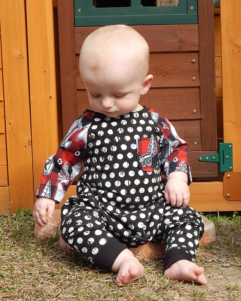 Mason's Raglan Harem Romper for Babies and Toddlers