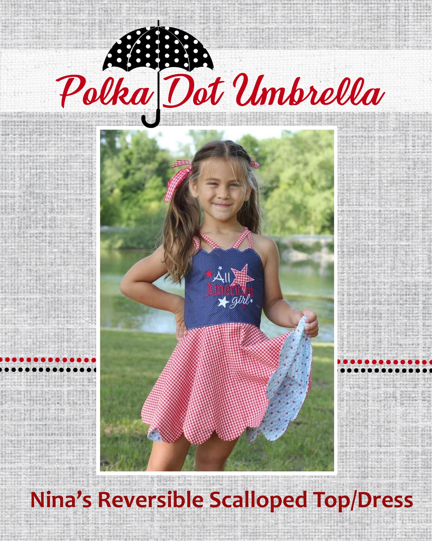 Nina's Reversible Scalloped Top/Dress for Kids