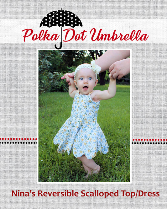 Nina's Reversible Scalloped Top/Dress for Babies