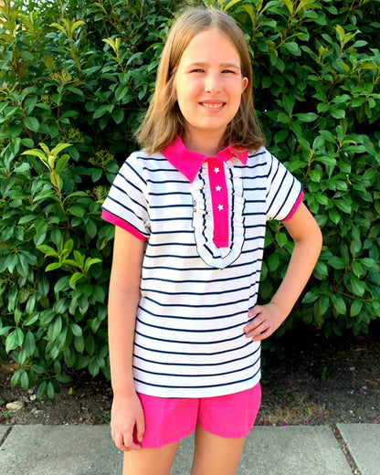 Brandi's Ruffled Polo Shirt for Kids