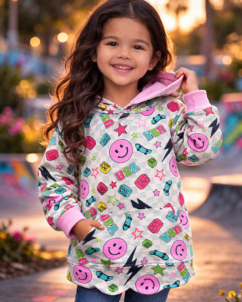 Daisy's Scalloped Hoodie for Kids