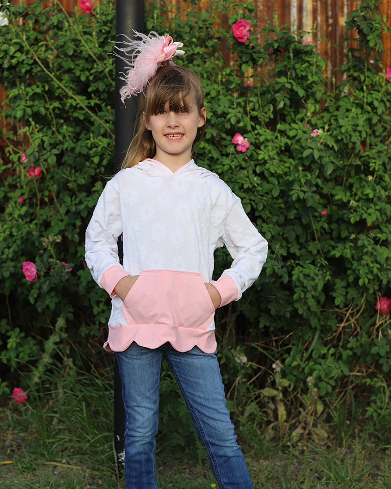 Daisy's Scalloped Hoodie for Kids