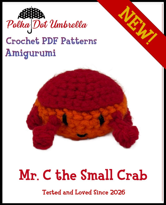 Mr. C the Small Crab Amigurumi Crochet Pattern