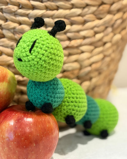 Eruca the Famished Consumer of Leaf Caterpillar Amigurumi Crochet Pattern