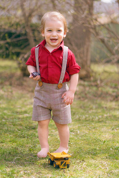 Leo's Suspender Shorts for Babies