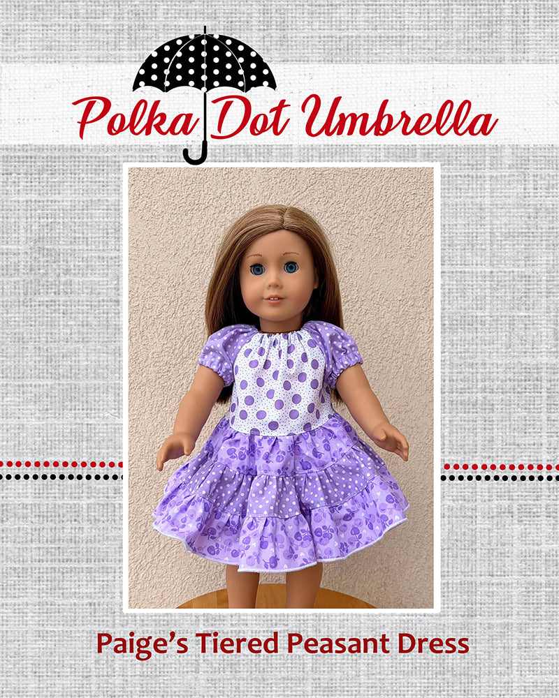 Paige's Tiered Peasant Dress for Dolls