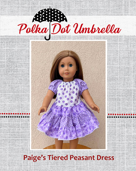 Paige's Tiered Peasant Dress for Dolls