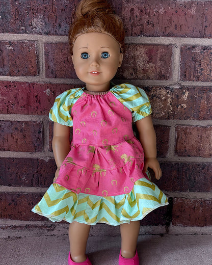 Paige's Tiered Peasant Dress for Dolls