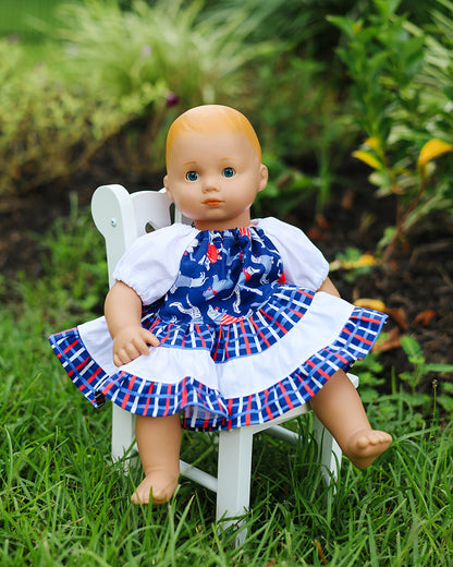 Paige's Tiered Peasant Dress for Dolls