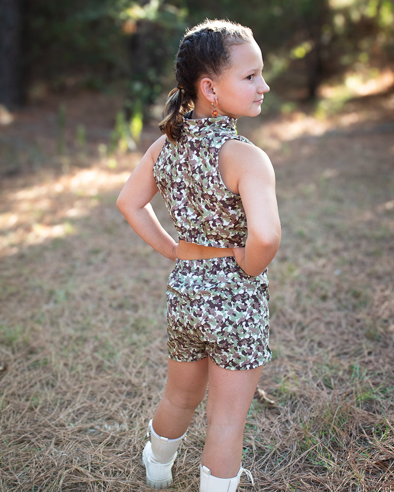 Ramsey's Crop Top & Shorts Set for Kids