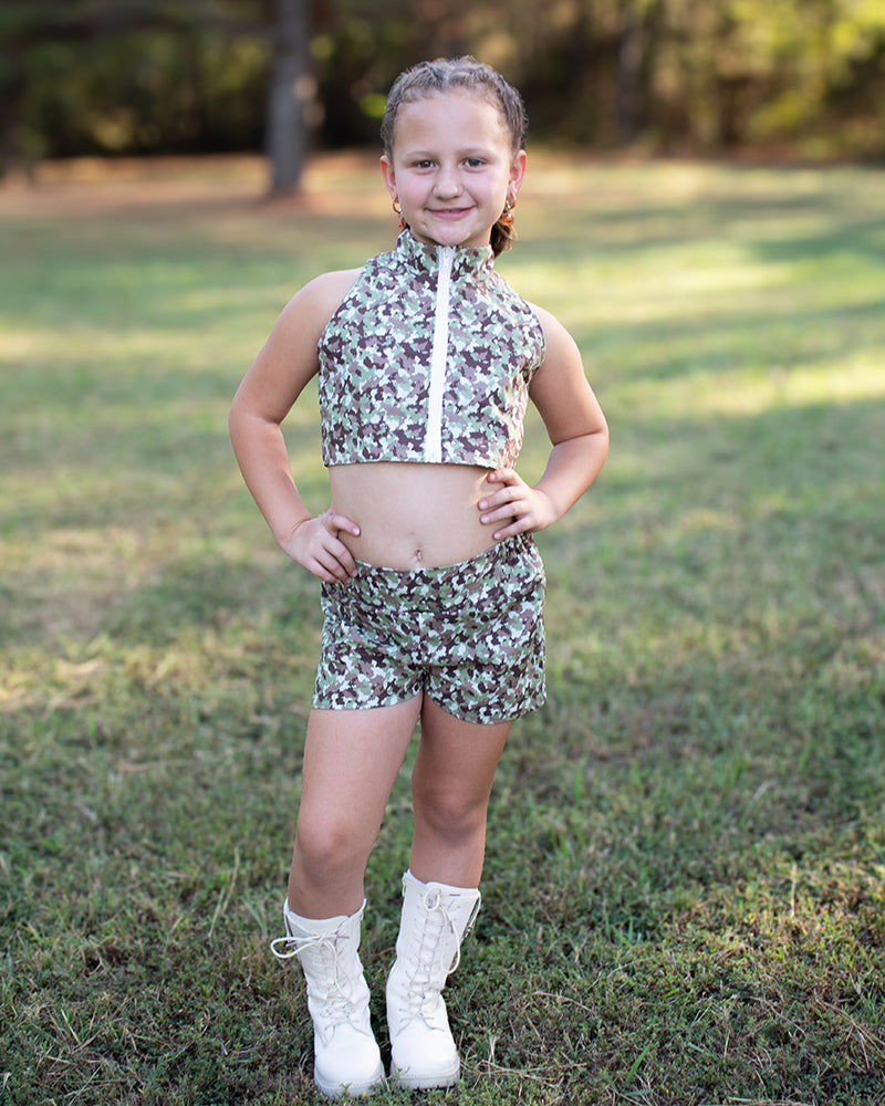Ramsey's Crop Top & Shorts Set for Kids
