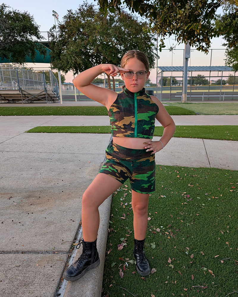 Ramsey's Crop Top & Shorts Set for Kids