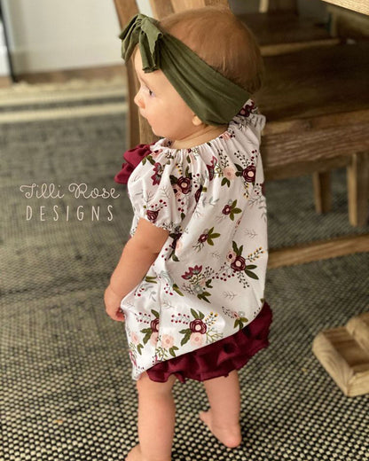 Sadie's Peasant Dress & Diaper Cover for Babies