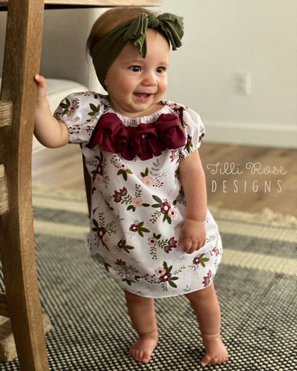 Sadie's Peasant Dress & Diaper Cover for Babies