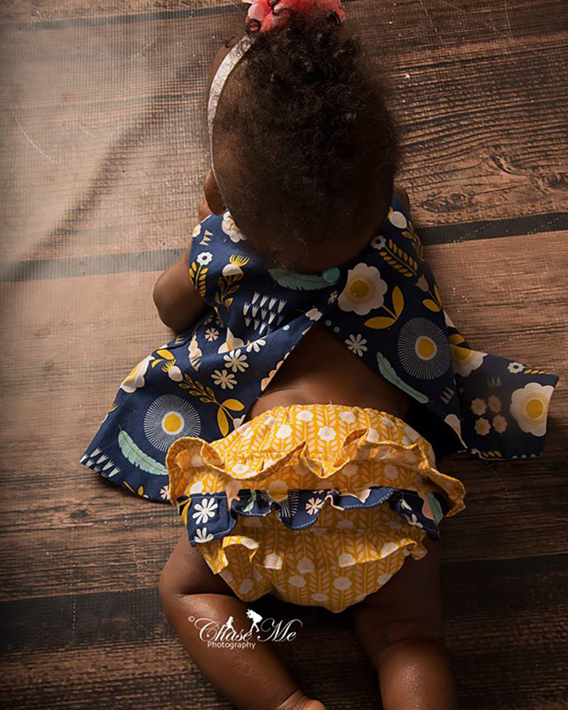 Sadie's Peasant Dress & Diaper Cover for Babies