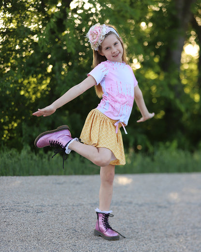 Serena's Knit Skirt and Shirt Set for Kids