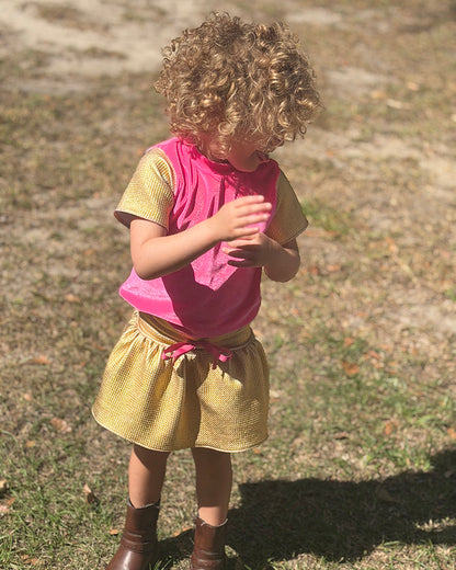 Serena's Knit Skirt and Shirt Set for Kids