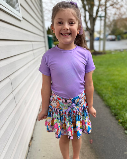 Serena's Knit Skirt and Shirt Set for Kids
