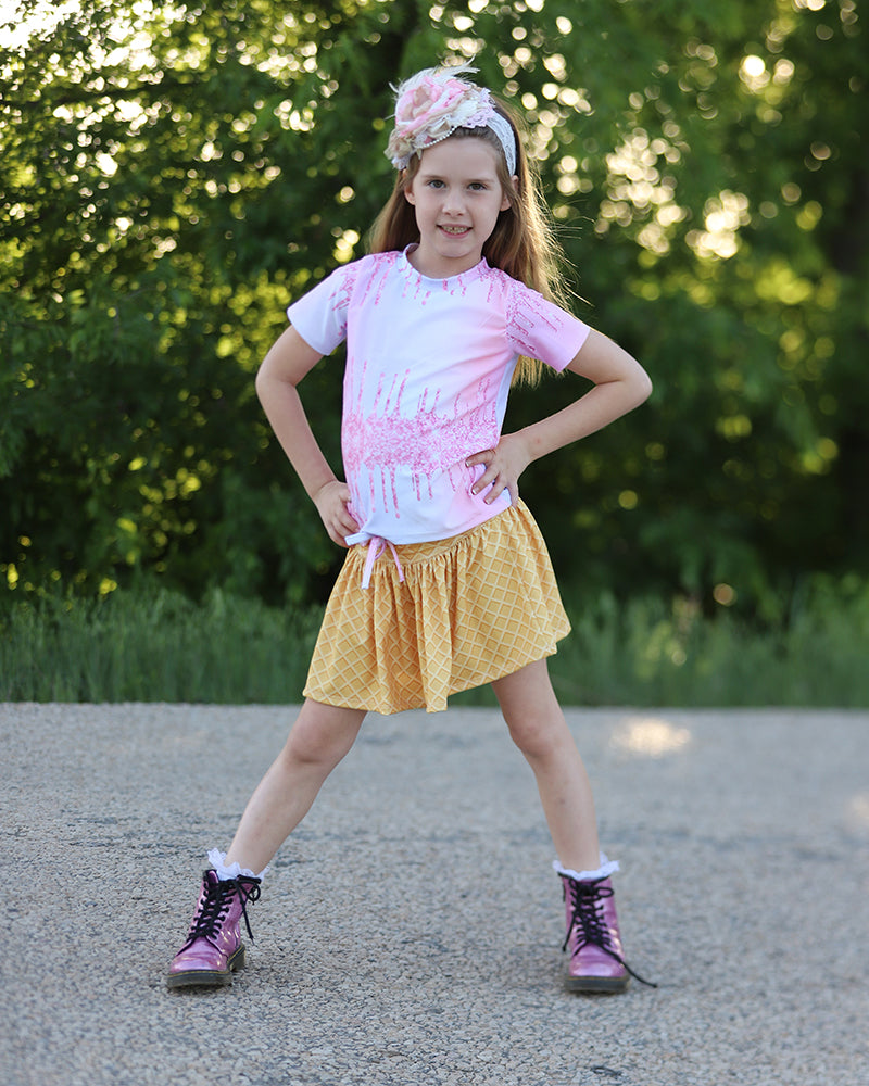 Serena's Knit Skirt and Shirt Set for Kids